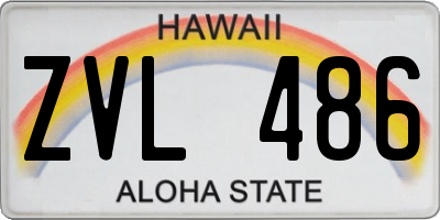 HI license plate ZVL486