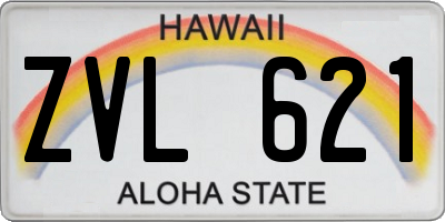 HI license plate ZVL621
