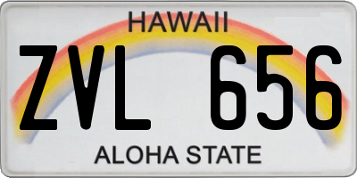HI license plate ZVL656