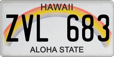 HI license plate ZVL683