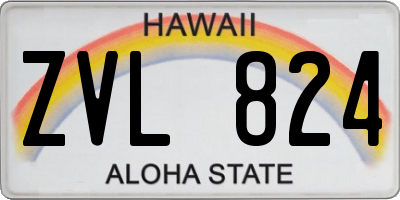 HI license plate ZVL824