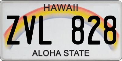 HI license plate ZVL828