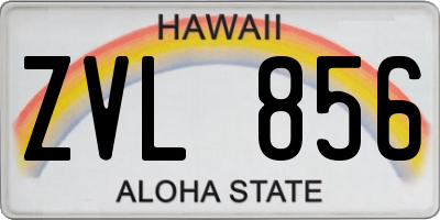 HI license plate ZVL856