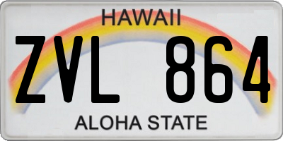 HI license plate ZVL864