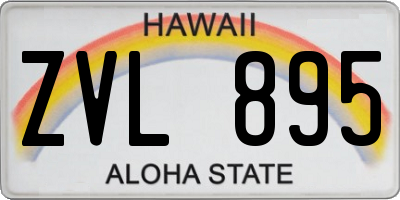 HI license plate ZVL895
