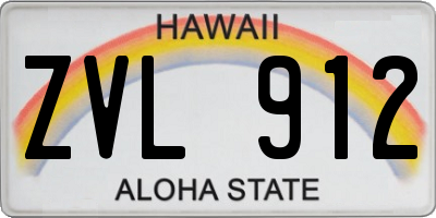 HI license plate ZVL912