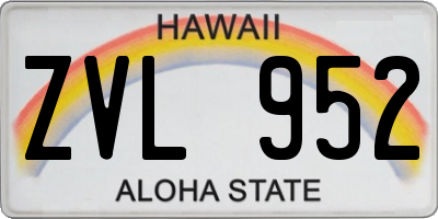 HI license plate ZVL952