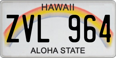 HI license plate ZVL964