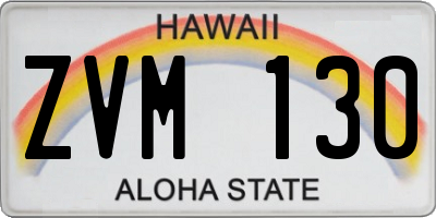 HI license plate ZVM130