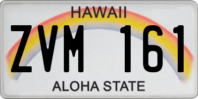HI license plate ZVM161