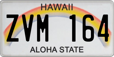 HI license plate ZVM164