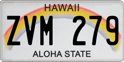 HI license plate ZVM279