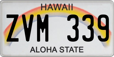 HI license plate ZVM339
