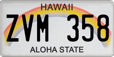 HI license plate ZVM358
