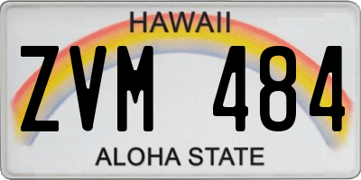 HI license plate ZVM484
