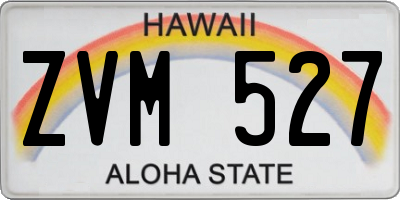 HI license plate ZVM527