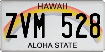 HI license plate ZVM528