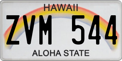 HI license plate ZVM544