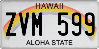 HI license plate ZVM599
