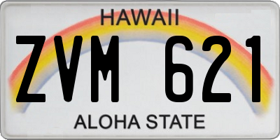 HI license plate ZVM621