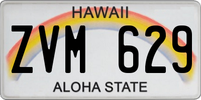HI license plate ZVM629