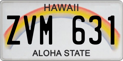 HI license plate ZVM631