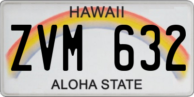 HI license plate ZVM632