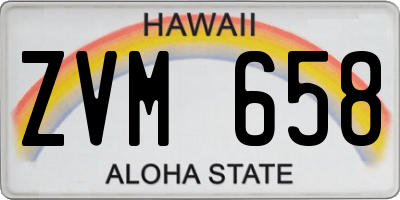 HI license plate ZVM658
