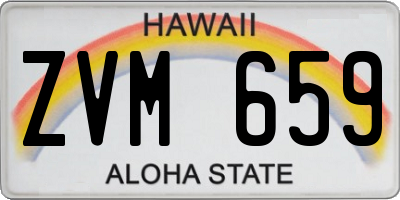 HI license plate ZVM659