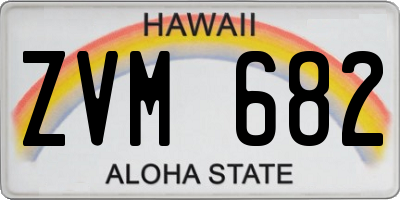 HI license plate ZVM682