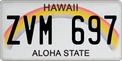 HI license plate ZVM697