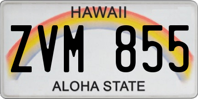 HI license plate ZVM855