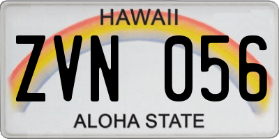 HI license plate ZVN056