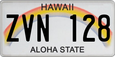 HI license plate ZVN128
