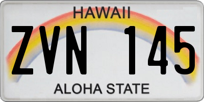 HI license plate ZVN145