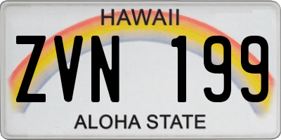 HI license plate ZVN199