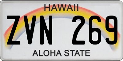 HI license plate ZVN269