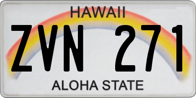 HI license plate ZVN271