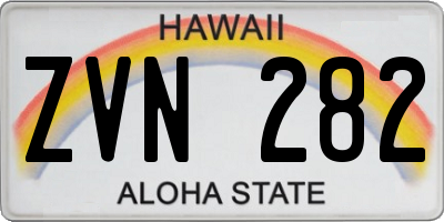 HI license plate ZVN282