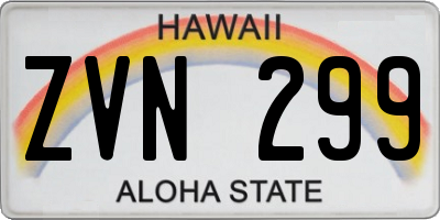 HI license plate ZVN299