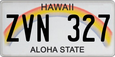 HI license plate ZVN327