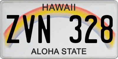 HI license plate ZVN328