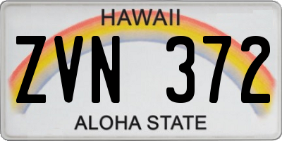 HI license plate ZVN372