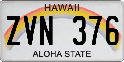 HI license plate ZVN376