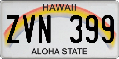 HI license plate ZVN399