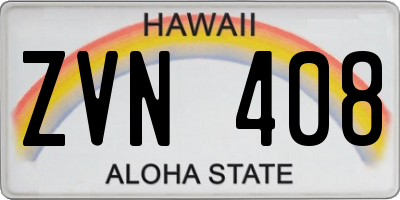 HI license plate ZVN408