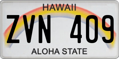 HI license plate ZVN409