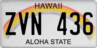 HI license plate ZVN436