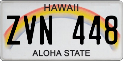 HI license plate ZVN448