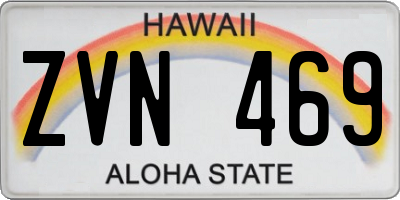 HI license plate ZVN469
